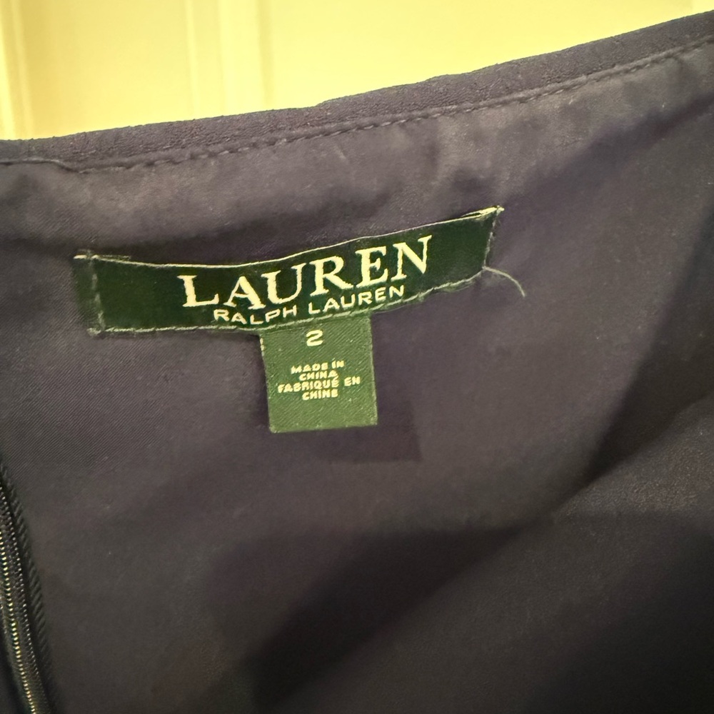Ralph Lauren Off-Shoulder Navy Maxi Dress - Picture 3 of 5